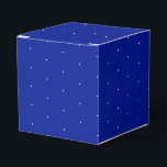 Ballotins Flèches blanches de neige minuscules points bleu c<br><div class="desc">Flammes de neige blanche petits points Ballotin cadeau bleu cobalt Great for Christmas,  Holiday and Birthday</div>