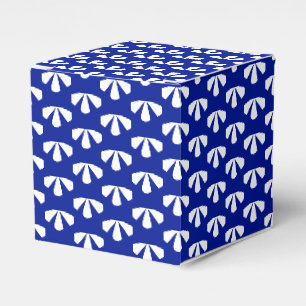 Ballotins Flèches de neige blanche motif bleu cobalt