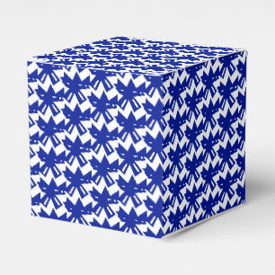 Ballotins Flèches de neige blanche motif bleu cobalt