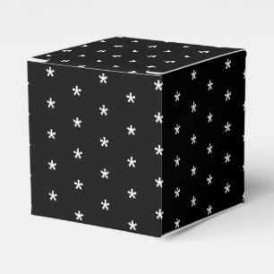 Ballotins Flèches de neige blanche motif cadeau noir