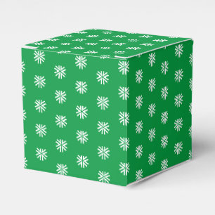 Ballotins Flèches de neige blanche motif cadeau vert
