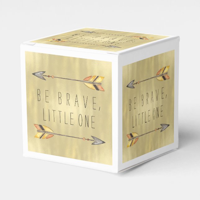 Ballotins Flèches tribales être courageux Baby shower (Verso)