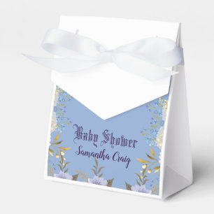 Ballotins Fleur bleu pastel doux Baby shower floral violet