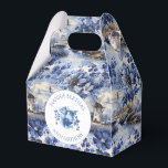 Ballotins Fleur Bleu Vintage Chinois Moulin à Vent Hollandai<br><div class="desc">Boîte de faveur d'anniversaire Moulin à vent | Emballage de fête élégant. Cette boîte de faveur de moulin à vent vintage bleu Delft de style chinois est inspirée de la décoration florale et de moulin à vent Delft bleu. Avec des arrangements floraux complexes et des paysages bleus sereins avec des...</div>
