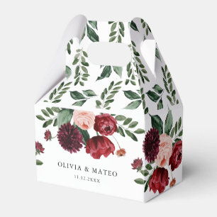 Ballotins Fleur Bourgogne Ballotin de mariage d'hiver