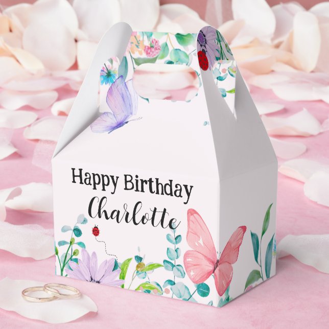 Ballotins Fleur colorée moderne à papillon Ladybug (Mariage)