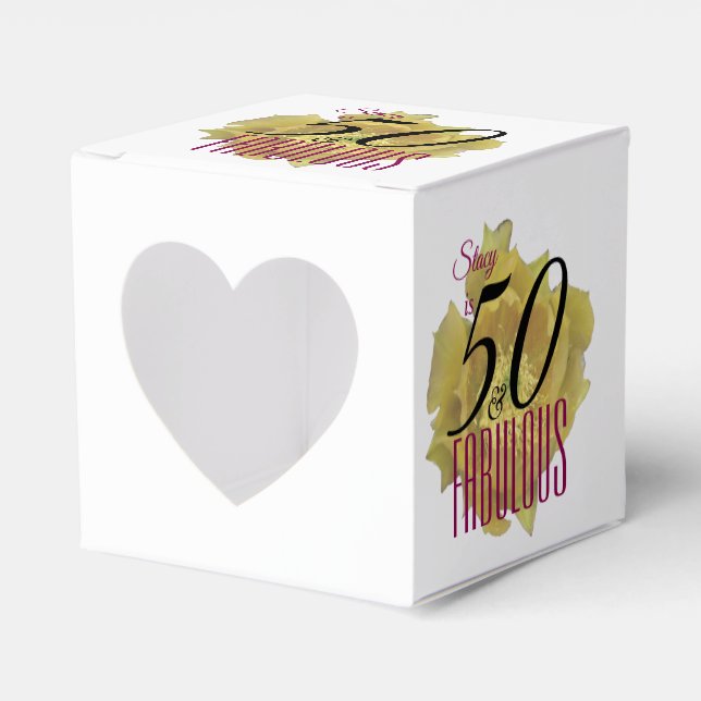 Ballotins Fleur de cactus jaune 50 et Fabuleux anniversaire (Verso)