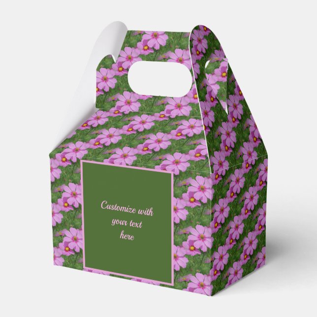 Ballotins Fleur de cosmos rose personnalisée (Verso)