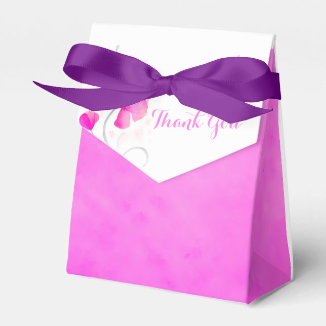 Ballotins Fleur de lave aquarelle merci boîte de faveur de m (Verso)