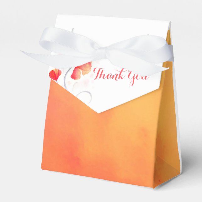 Ballotins Fleur de lave aquarelle merci boîte de faveur de m (Verso)