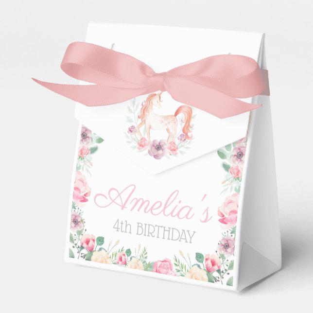 Ballotins Fleur de licorne magique fête d'anniversaire (Verso)