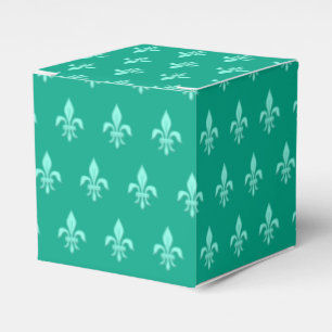 Ballotins Fleur de Lis en Aqua Lumière sur Turquoise