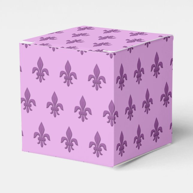 Ballotins Fleur de Lis violet violet sur lavande (Verso)
