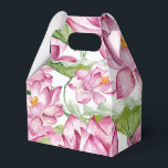 Ballotins Fleur de lotus indien à l'aquarelle<br><div class="desc">Boîtes de faveur à l'aquarelle indienne tendance avec des fleurs de lotus roses sauvages.</div>
