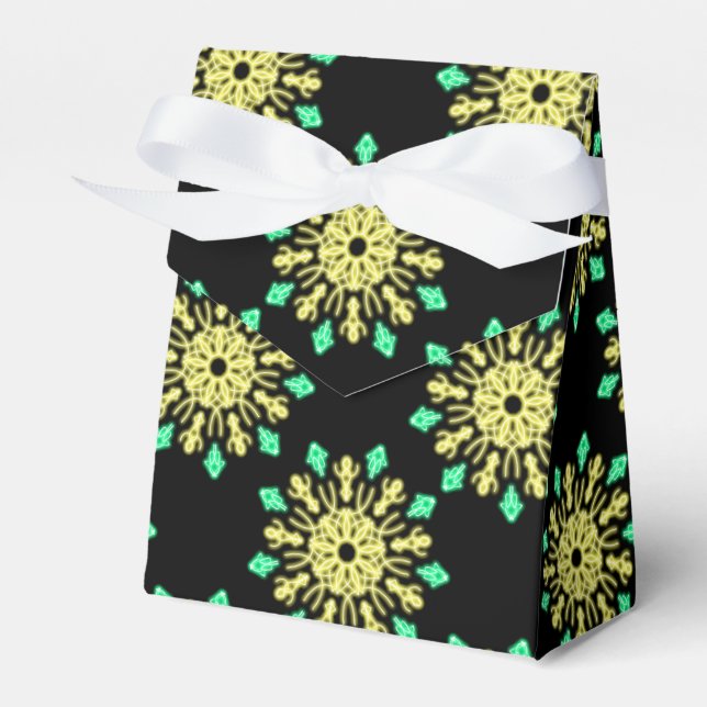 Ballotins Fleur de néon jaune et vert (Verso)