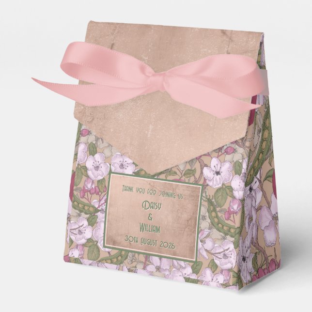 Ballotins Fleur de pommier - Boîte de faveur de mariage (Verso)