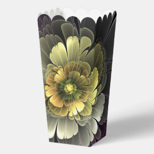 Ballotins Fleur fractale grise de pourpre moderne abstraite