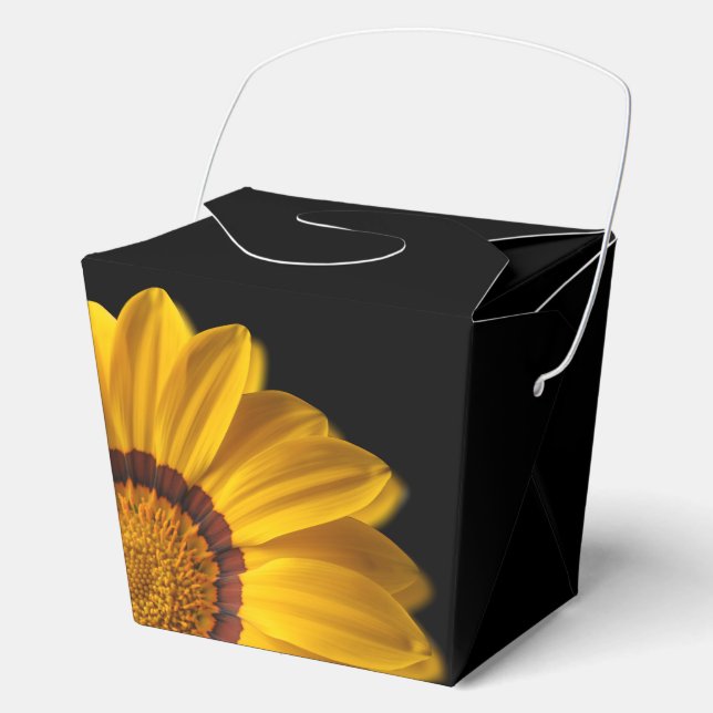 Ballotins Fleur jaune sur arrière - plan noir (Recto)