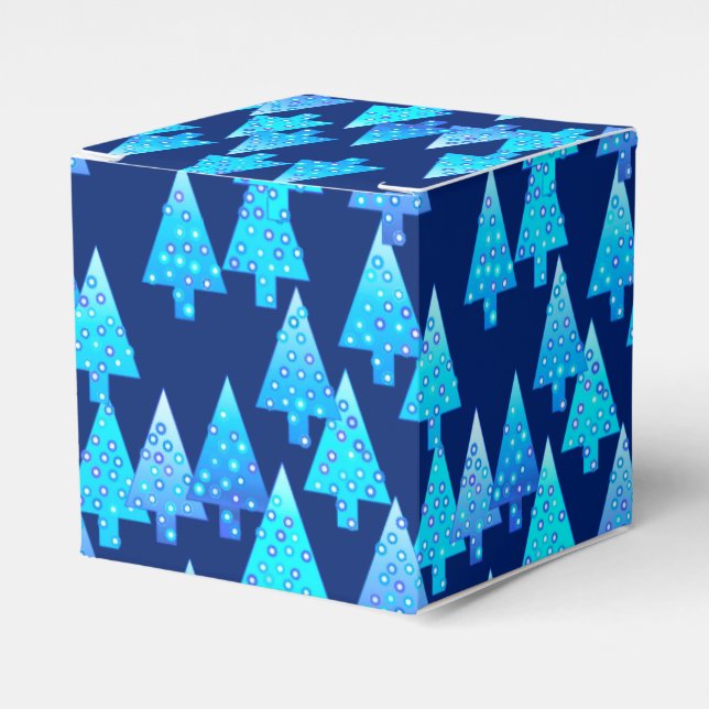 Ballotins Fleur moderne arbres de Noël - bleu cobalt (Verso)