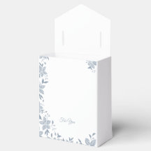 Fleur rayée élégante en bleu poussiéreux