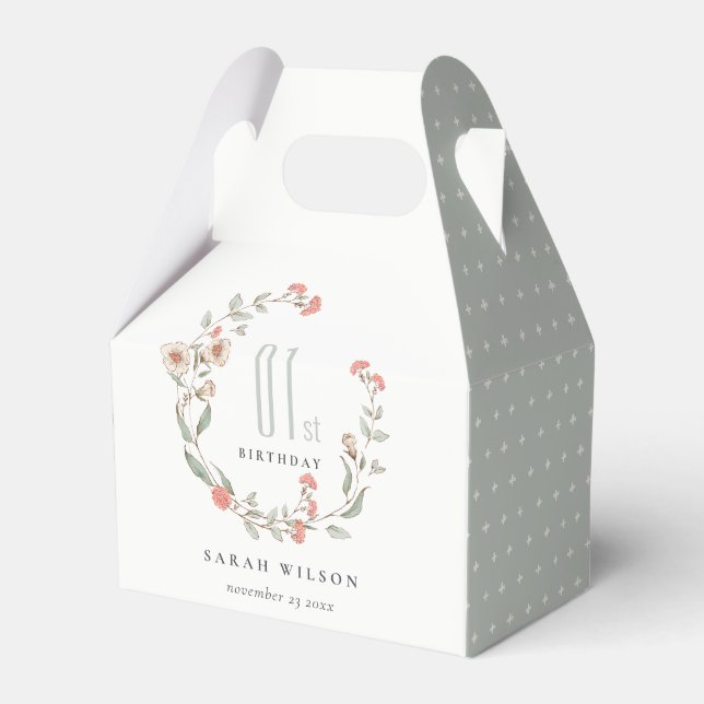 Ballotins Fleur rose mignonne Fille Fleur Wreath Chaque anné (Verso)