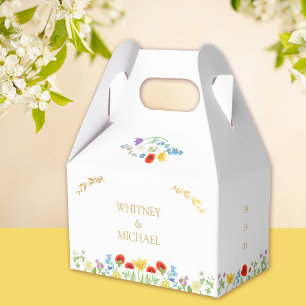 Ballotins Fleur sauvage coloré Rustique Floral Blanc Mariage