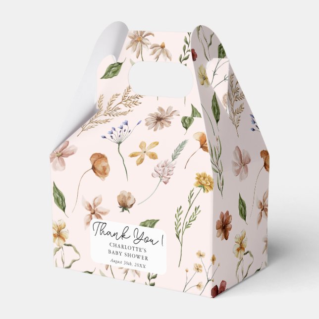 Ballotins Fleur sauvage Floral Girl Baby shower (Verso)
