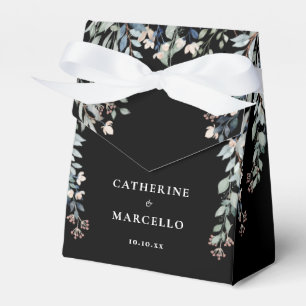 Ballotins Fleur sauvage Floral noir et blanc Mariage