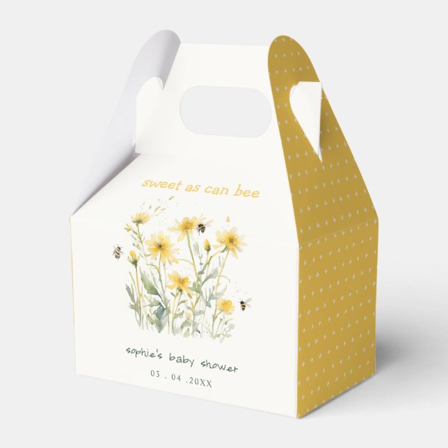 Ballotins Fleur sauvage Jaune doux comme Baby shower neutre (Verso)