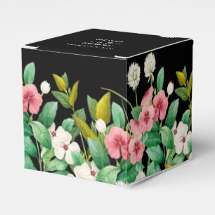 Ballotins Fleur sauvage Périwinkle Aquarelle Mariage noir