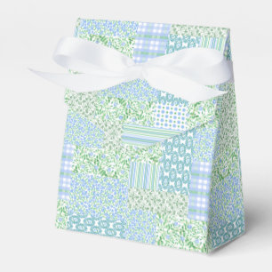 Ballotins Fleurs à perches bleues Vintage Faux Patchwork