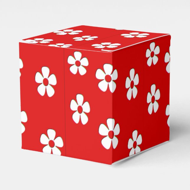 Ballotins Fleurs blanches en rouge (Verso)