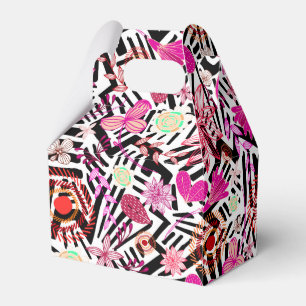 Ballotins Fleurs blanches noires et colorées chic motif fave