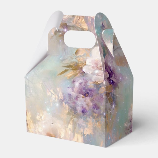 Ballotins Fleurs blanches violettes d'or féminin (Verso)