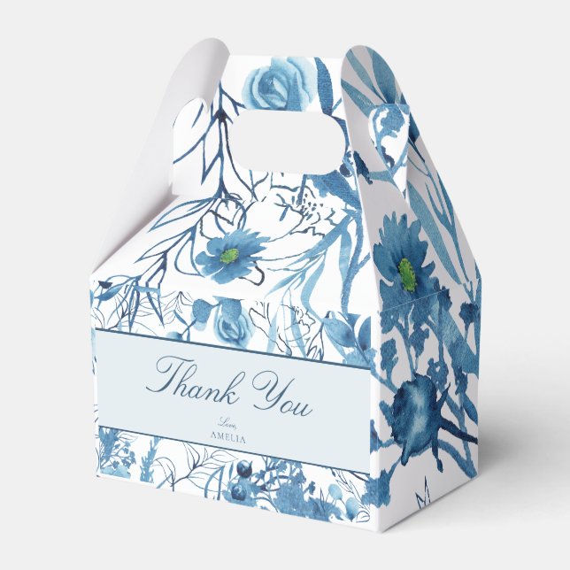Ballotins Fleurs Bleu Merci  (Verso)