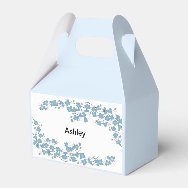 Ballotins Fleurs Bleues avec Nom (Verso)
