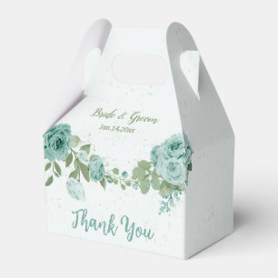 Ballotins fleurs bleues romantiques verdure mariage