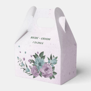 Ballotins fleurs bleues violettes mariage botanique