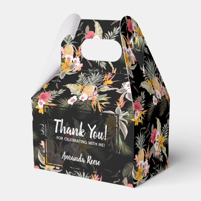 Ballotins Fleurs d'ananas sur pignon noir (Verso)