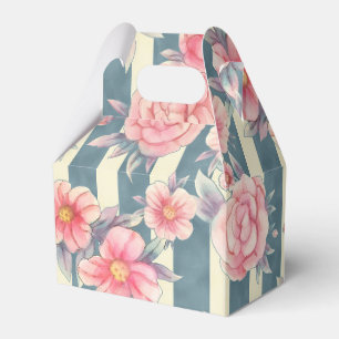 Ballotins Fleurs d'aquarelle rose sur bandes