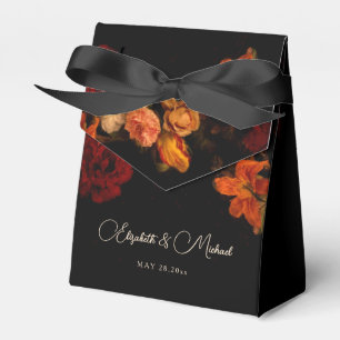 Ballotins Fleurs d'art raffiné vintage Mariage noir Remercie