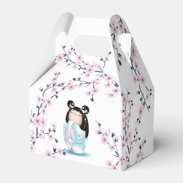 Ballotins Fleurs de cerisiers de poupées Kokeshi (Verso)