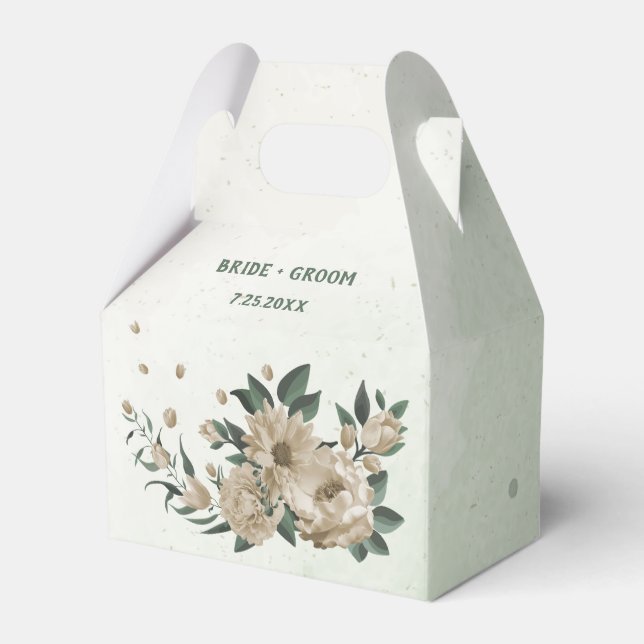 Ballotins fleurs de champagne verdure mariage (Verso)