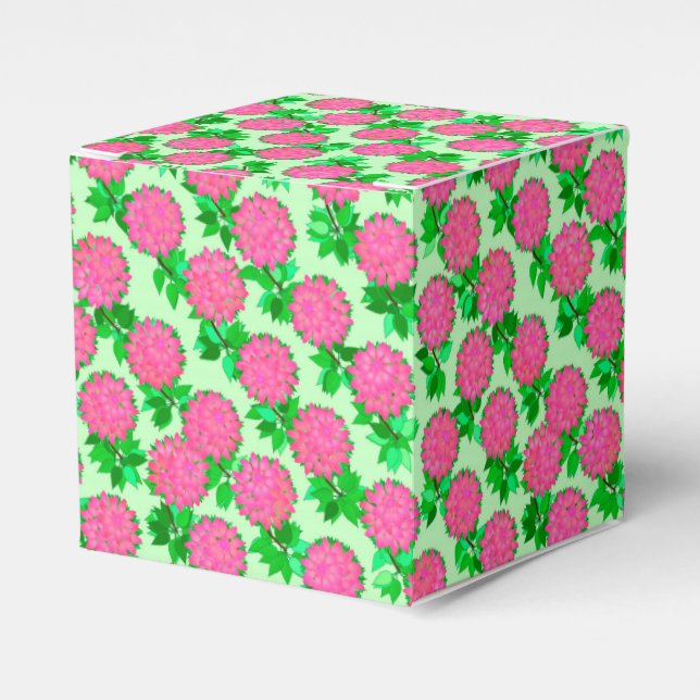 Ballotins Fleurs de dahlia rose fuchsia (Verso)