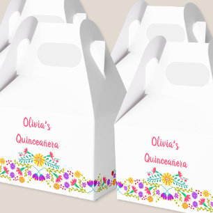 Ballotins Fleurs de Fiesta Mexicaines Personnalisées Blanc R