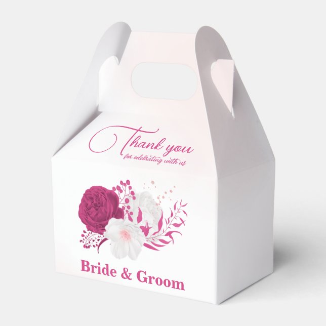 Ballotins fleurs de fuchsia mariage botanique (Verso)