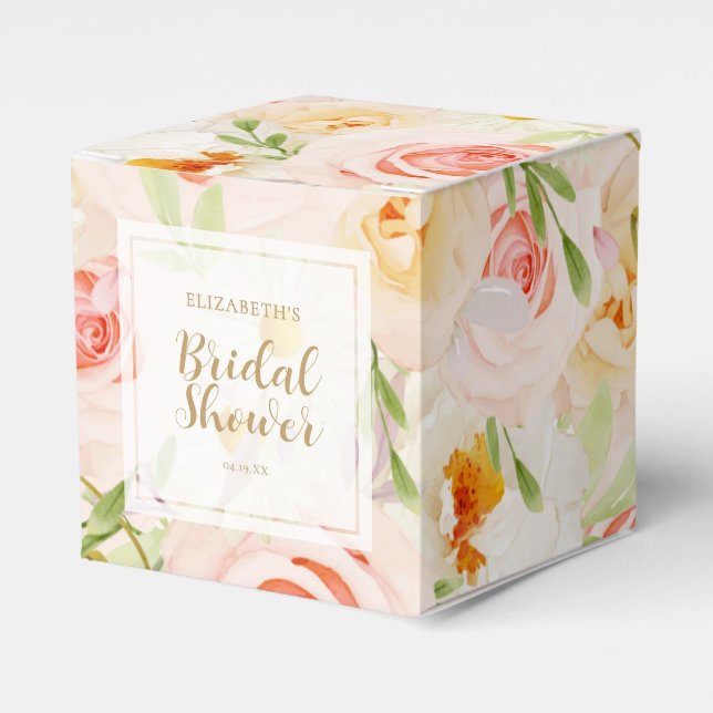 Ballotins Fleurs de jardin chic pour Baby Shower de mariage (Verso)