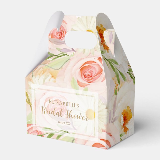 Ballotins Fleurs de jardin chic pour la douche de mariée (Verso)