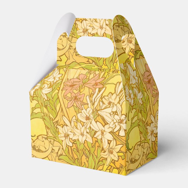 Ballotins fleurs de lys Art nouveau d'Alphonse Mucha (Verso)