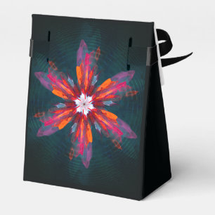 Ballotins Fleurs de mandala floral orange rouge bleu abstrai